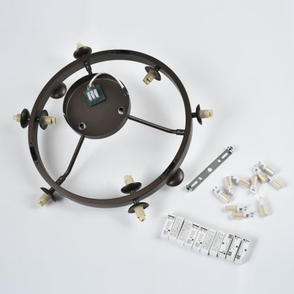 Brilagi - LED prisadený luster MILLA 10xG9/3W/230V hnedá/dymová hnedá