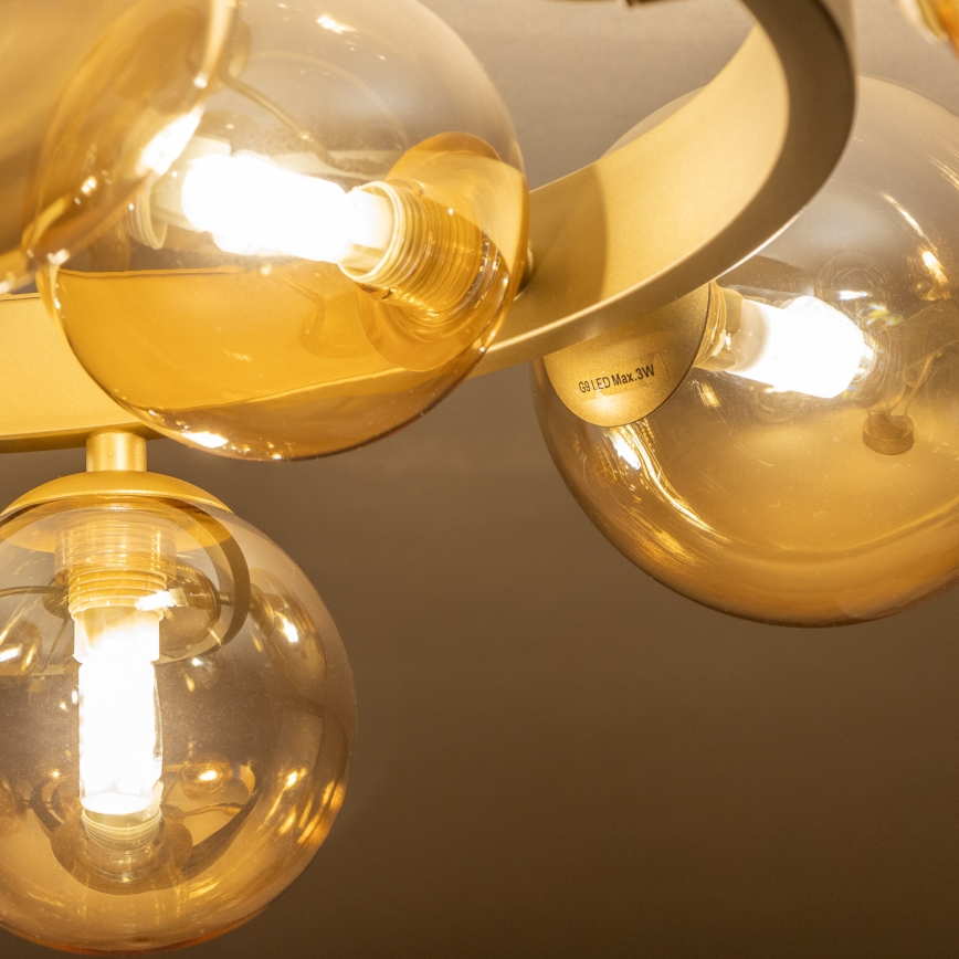 Brilagi - LED Prisadený luster MILLA 10xG9/3W/230V zlatá