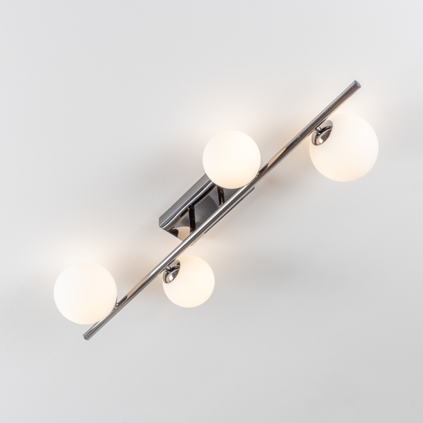 Brilagi - LED prisadený luster MILLA 4xG9/3W/230V čierny chróm/biela