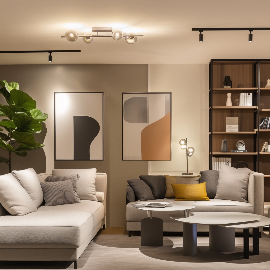 Brilagi - LED prisadený luster MILLA 4xG9/3W/230V čierny chróm/dymová