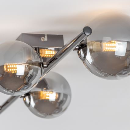 Brilagi - LED prisadený luster MILLA 4xG9/3W/230V čierny chróm/dymová