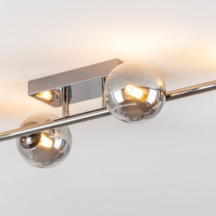 Brilagi - LED Prisadený luster MILLA 4xG9/3W/230V lesklý chróm/dymová