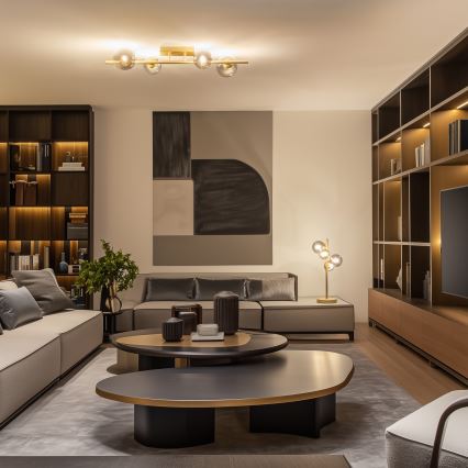 Brilagi - LED Prisadený luster MILLA 4xG9/3W/230V zlatá/dymová