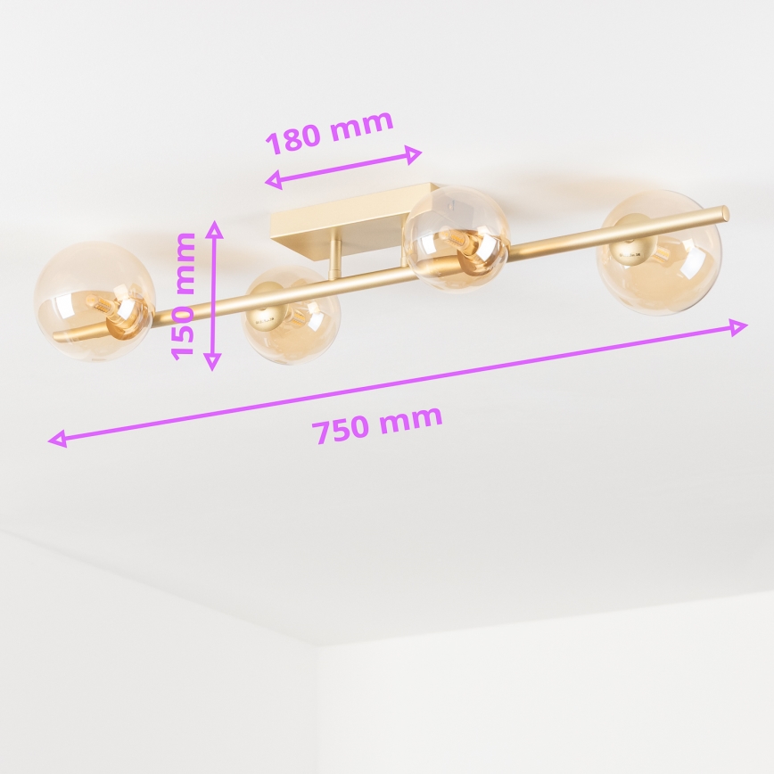 Brilagi - LED Prisadený luster MILLA 4xG9/3W/230V zlatá
