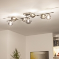 Brilagi - LED prisadený luster MILLA 7xG9/3W/230V čierny chróm/dymové sklo