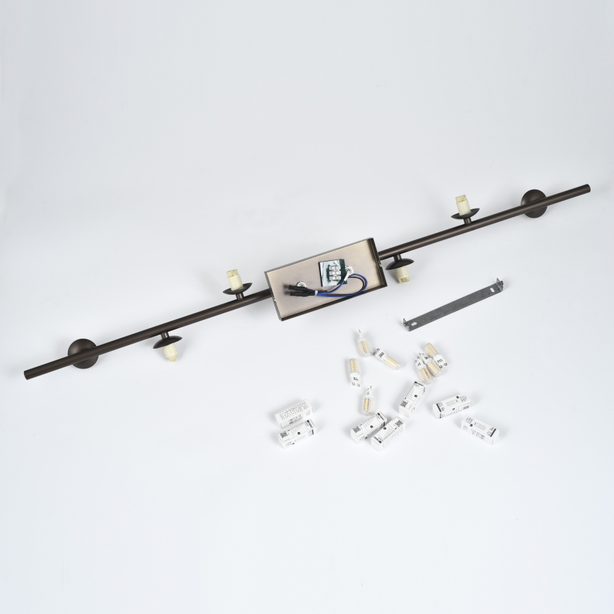 Brilagi - LED Prisadený luster MILLA 7xG9/3W/230V hnedá/dymová hnedá