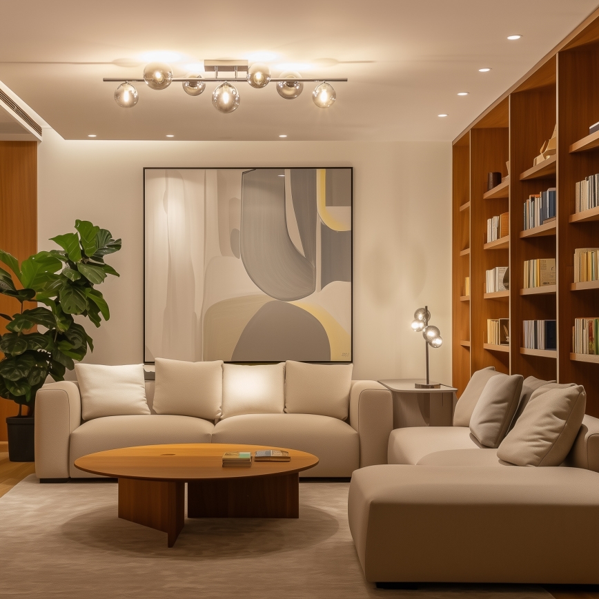 Brilagi - LED Prisadený luster MILLA 7xG9/3W/230V lesklý chróm/dymová