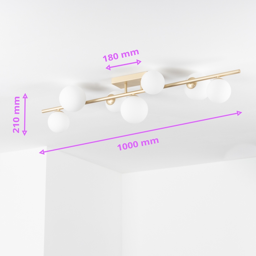 Brilagi - LED Prisadený luster MILLA 7xG9/3W/230V zlatá/biela