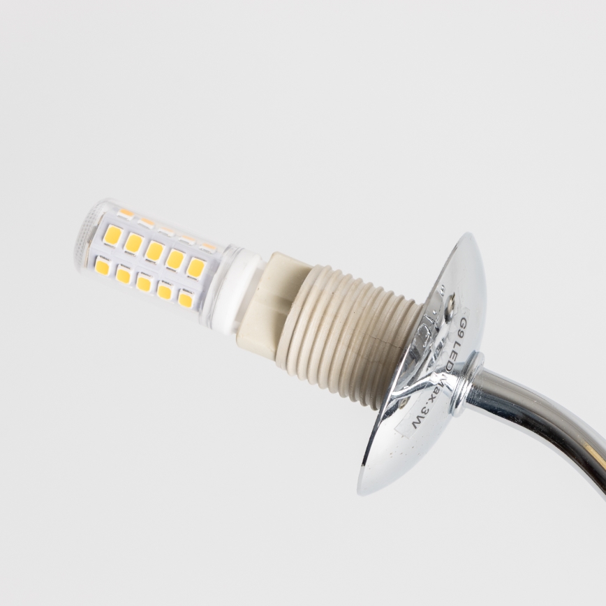 Brilagi - LED prisadený luster MISTEL 15xG9/3W/230V čierny chróm/dymové sklo