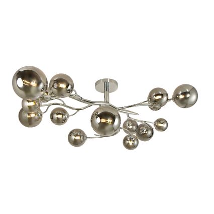 Brilagi - LED Prisadený luster MISTEL 15xG9/3W/230V lesklý chróm/dymová