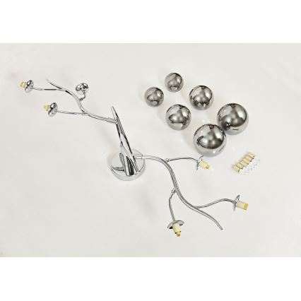 Brilagi - LED Prisadený luster MISTEL 6xG9/3W/230V lesklý chróm/dymová