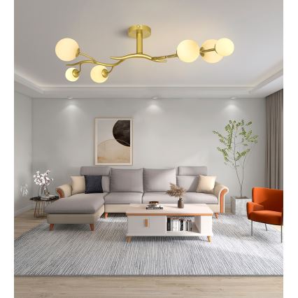 Brilagi - LED Prisadený luster MISTEL 6xG9/3W/230V zlatá/biela