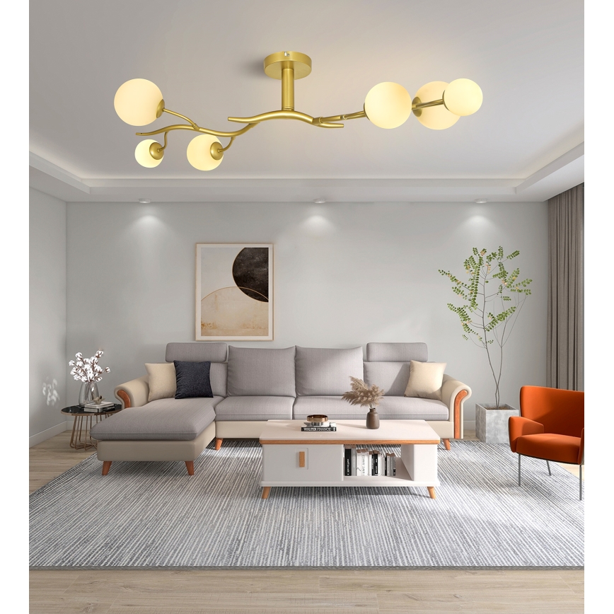 Brilagi - LED Prisadený luster MISTEL 6xG9/3W/230V zlatá/biela