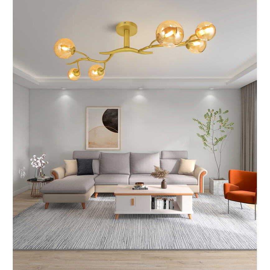 Brilagi - LED Prisadený luster MISTEL 6xG9/3W/230V zlatá