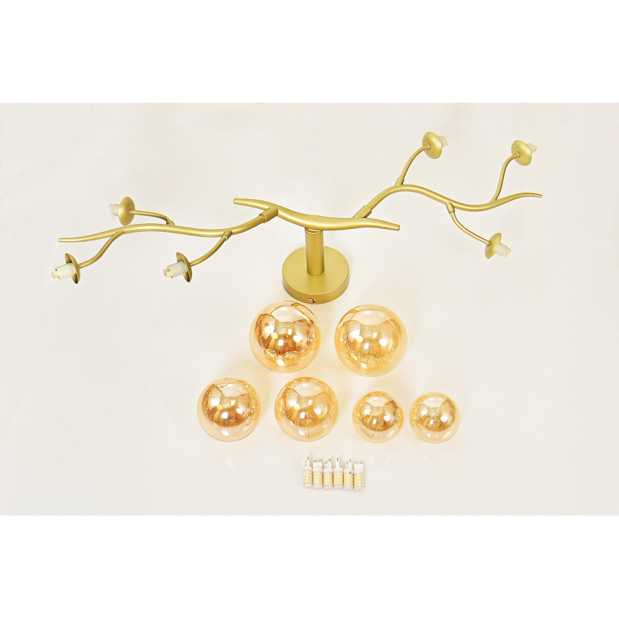 Brilagi - LED Prisadený luster MISTEL 6xG9/3W/230V zlatá