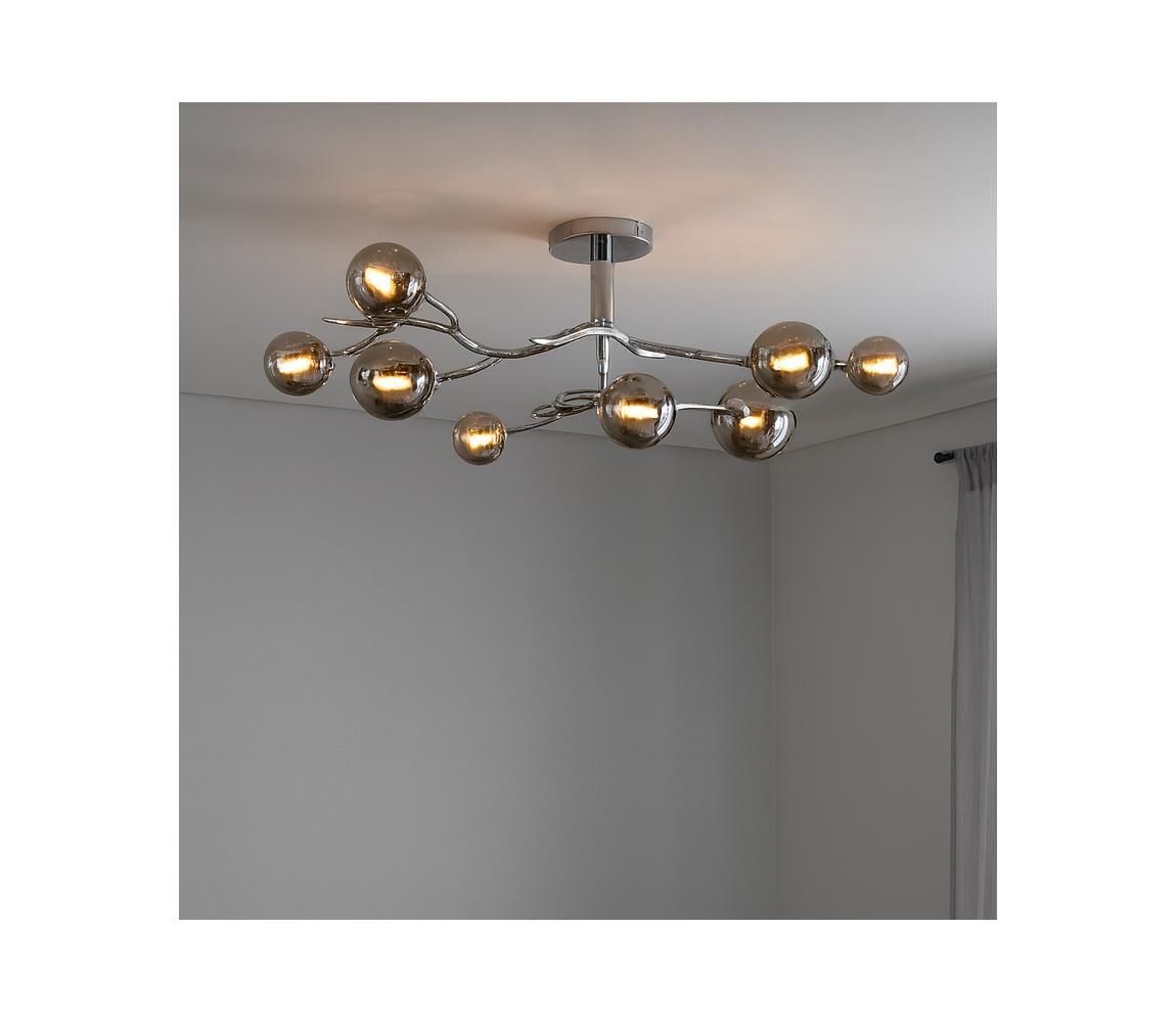 Brilagi - LED prisadený luster MISTEL 9xG9/3W/230V čierny chróm/dymová 3009-9CS