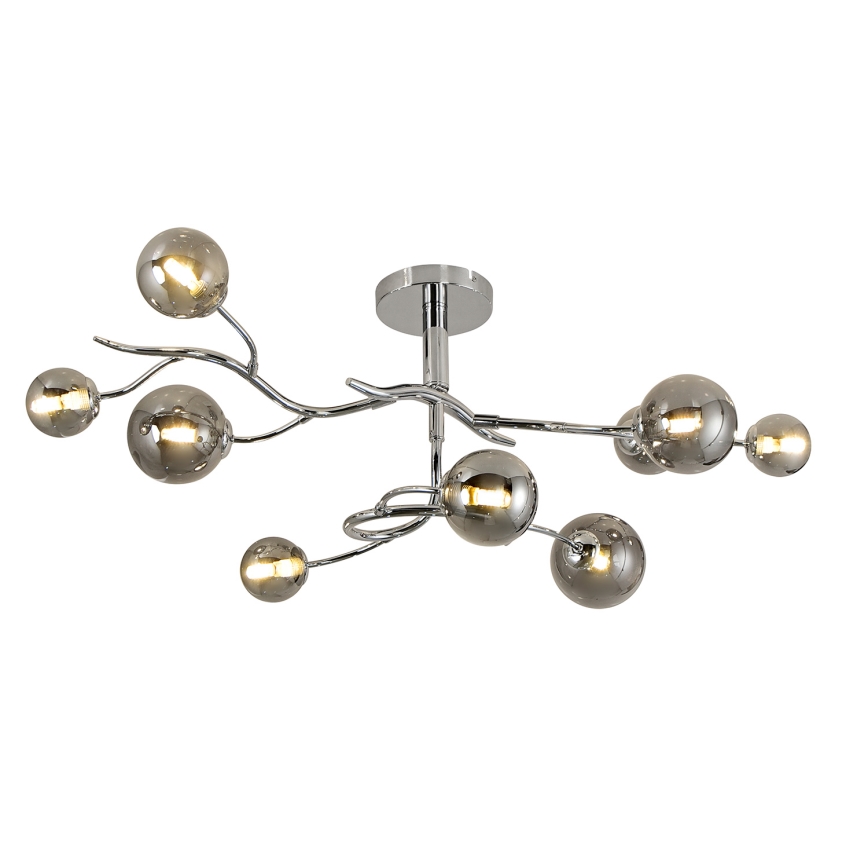 Brilagi - LED Prisadený luster MISTEL 9xG9/3W/230V lesklý chróm/dymová