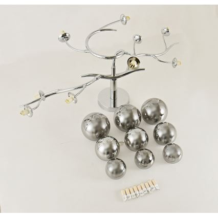 Brilagi - LED Prisadený luster MISTEL 9xG9/3W/230V lesklý chróm/dymová