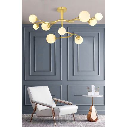 Brilagi - LED Prisadený luster MISTEL 9xG9/3W/230V zlatá/biela