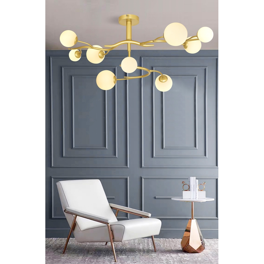 Brilagi - LED Prisadený luster MISTEL 9xG9/3W/230V zlatá/biela