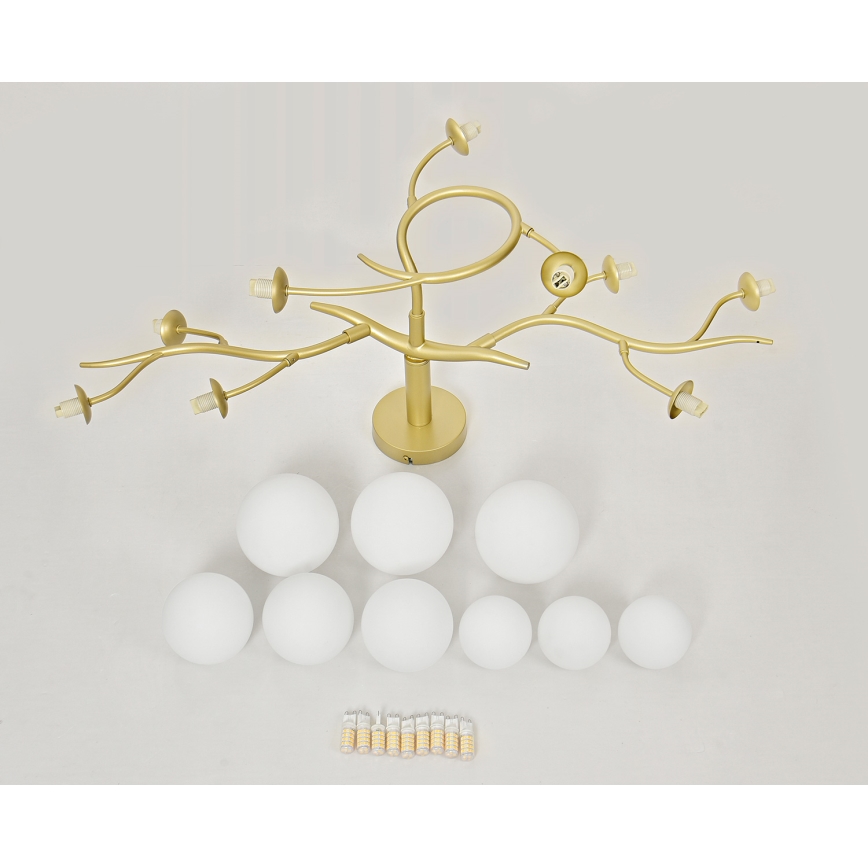 Brilagi - LED Prisadený luster MISTEL 9xG9/3W/230V zlatá/biela