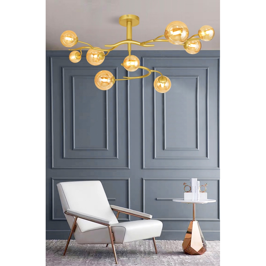 Brilagi - LED Prisadený luster MISTEL 9xG9/3W/230V zlatá