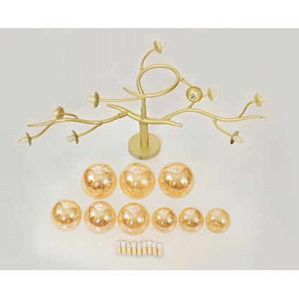 Brilagi - LED Prisadený luster MISTEL 9xG9/3W/230V zlatá
