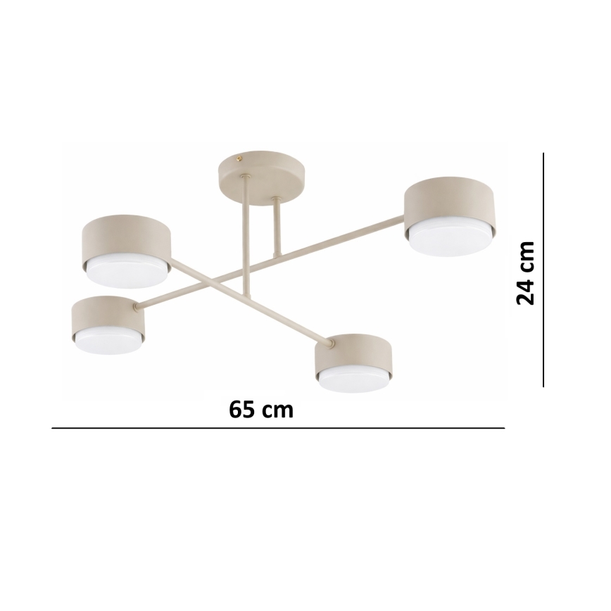 Brilagi - LED prisadený luster MONO 4xGX53/30W/230V béžový