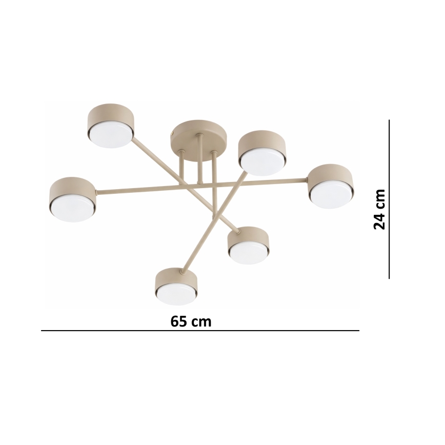 Brilagi - LED prisadený luster MONO 6xGX53/30W/230V béžový