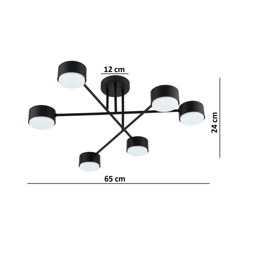 Brilagi - LED prisadený luster MONO 6xGX53/30W/230V čierny