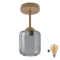 BRILAGI - LED Prisadený luster RETRO GLASS 1xE27/60W/230V pr. 14 cm béžová/dymovo-sivá