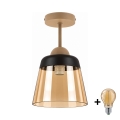 BRILAGI - LED Prisadený luster RETRO GLASS 1xE27/60W/230V pr. 15,5 cm béžová/dymová béžová