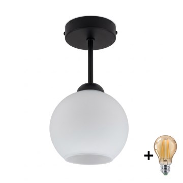 BRILAGI - LED Prisadený luster RETRO GLASS 1xE27/60W/230V pr. 15 cm čierna/biela