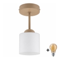BRILAGI - LED Prisadený luster RETRO GLASS 1xE27/60W/230V priemer 10 cm béžová/biela