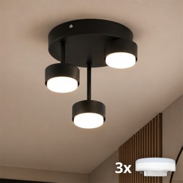 Brilagi - LED RBG+CCT Stmievateľný prisadený luster MONO 3xGX53/14W/230V 2700-6500K Wi-Fi Tuya čierna