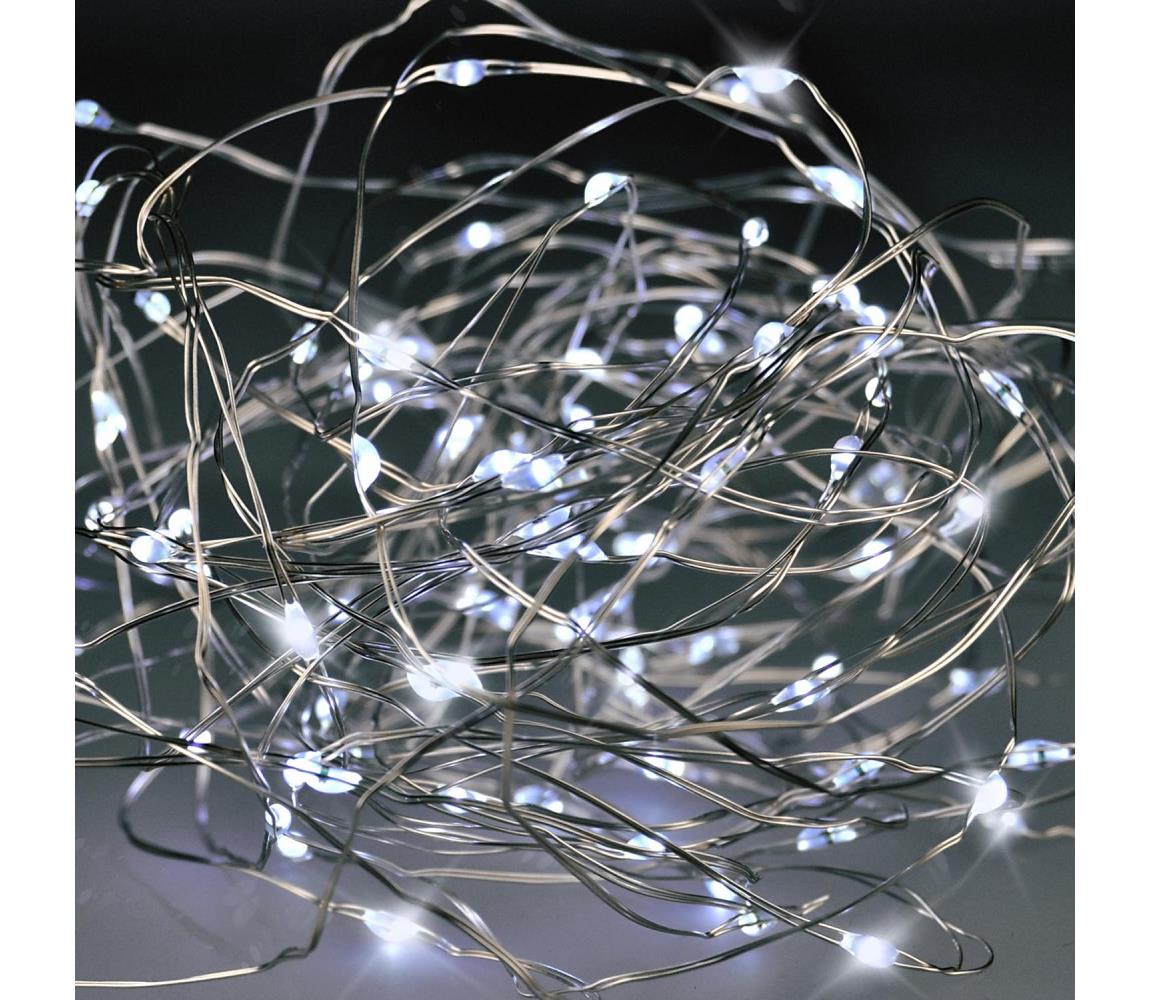 Brilagi - LED  reťaz 100xLED/3xAA 10m studená biela 1V54-W-OEM1
