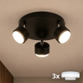 Brilagi - LED RGB+CCT Stlmiteľné bodové svietidlo MONO 3xGX53/14W/230V 2700-6500K Wi-Fi Tuya čierna