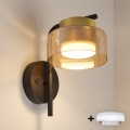 Brilagi - LED RGB+CCT stmievateľná nástenná lampa AURA LUX 1xGX53/14W/230V 2700-6500K Wi-Fi Tuya čierna/zlatá