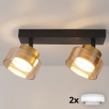 Brilagi - LED RGB+CCT Stmievateľné bodové svietidlo AURA LUX 2xGX53/14W/230V 2700-6500K Wi-Fi Tuya čierna/zlatá