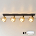 Brilagi - LED RGB+CCT Stmievateľné bodové svietidlo AURA LUX 4xGX53/14W/230V 2700-6500K Wi-Fi Tuya čierna/zlatá