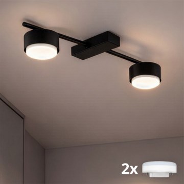 Brilagi - LED RGB+CCT Stmievateľné bodové svietidlo MONO 2xGX53/14W/230V 2700-6500K Wi-Fi Tuya čierna