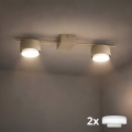 Brilagi - LED RGB+CCT Stmievateľné bodové svietidlo MONO 2xGX53/14W/230V 2700–6500K Wi‑Fi Tuya béžová