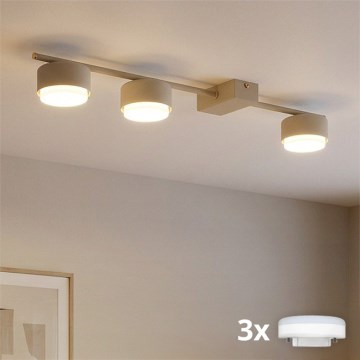 Brilagi - LED RGB+CCT stmievateľné bodové svietidlo MONO 3xGX53/14W/230V 2700-6500K Wi-Fi Tuya béžová