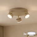 Brilagi - LED RGB+CCT Stmievateľné bodové svietidlo MONO 3xGX53/14W/230V 2700-6500K Wi-Fi Tuya béžová/zlatá