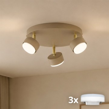 Brilagi - LED RGB+CCT Stmievateľné bodové svietidlo MONO 3xGX53/14W/230V 2700-6500K Wi-Fi Tuya béžová/zlatá