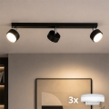 Brilagi - LED RGB+CCT stmievateľné bodové svietidlo MONO 3xGX53/14W/230V 2700-6500K Wi-Fi Tuya čierne