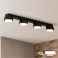 Brilagi - LED RGB+CCT Stmievateľné bodové svietidlo MONO 4xGX53/14W/230V 2700-6500K Wi-Fi Tuya čierna