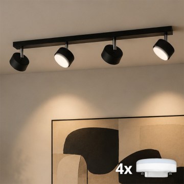 Brilagi - LED RGB+CCT stmievateľné bodové svietidlo MONO 4xGX53/14W/230V 2700-6500K Wi-Fi Tuya čierne