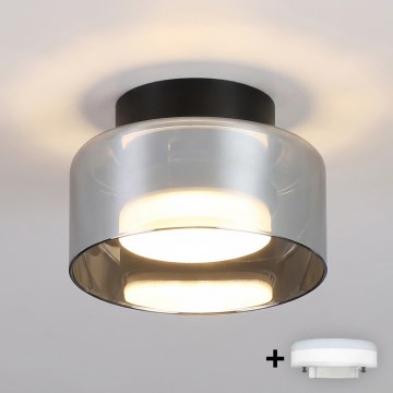 Brilagi - LED RGB+CCT Stmievateľné podhľadové svietidlo AURA LUX 1xGX53/14W/230V 2700-6500K Wi-Fi Tuya čierna/dymová