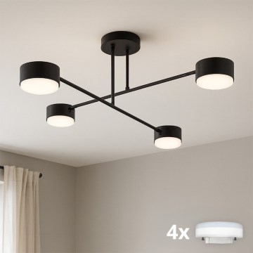Brilagi - LED RGB+CCT stmievateľný prisadený luster MONO 4xGX53/14W/230V 2700-6500K Wi-Fi Tuya čierna